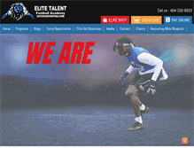 Tablet Screenshot of elitetalentfootball.com